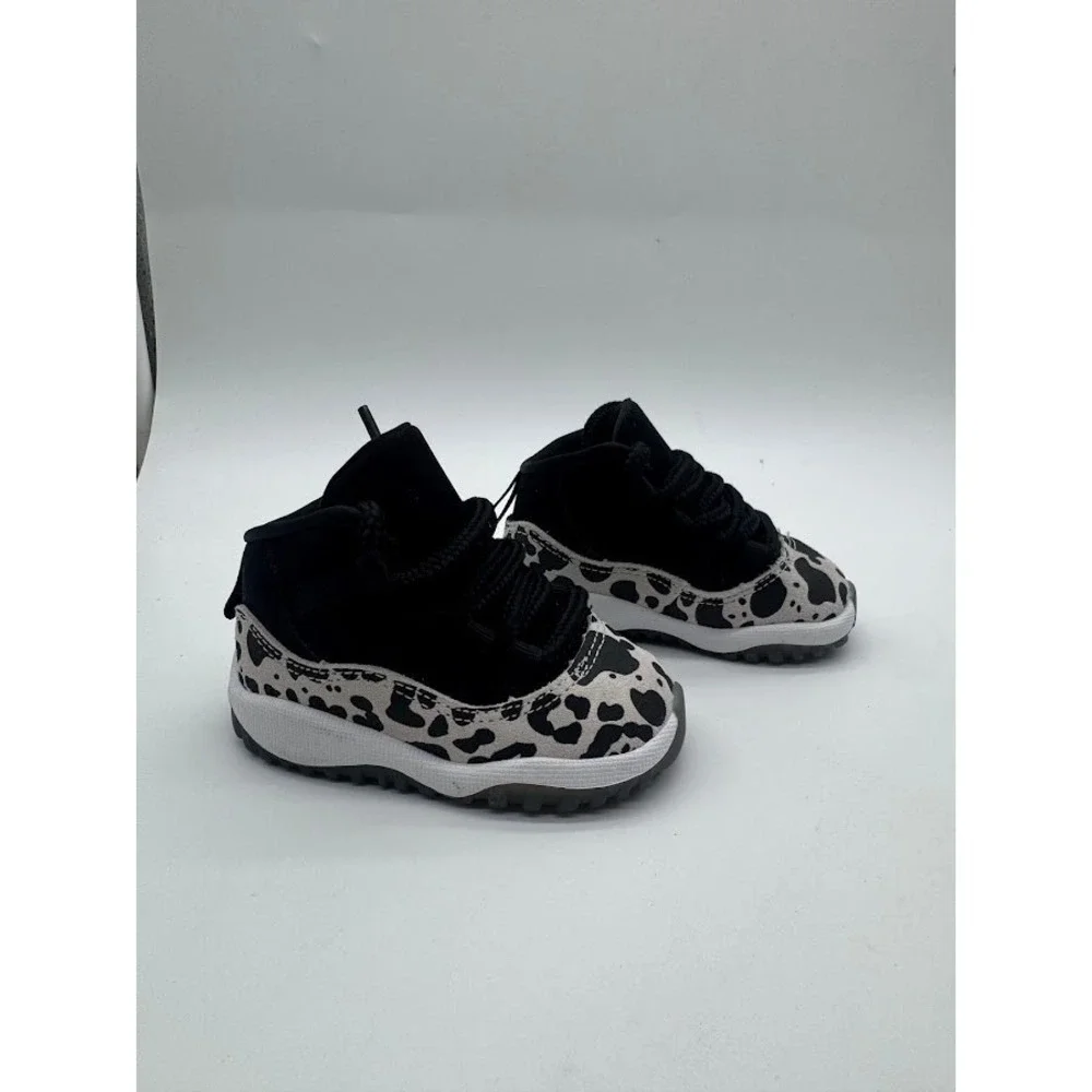 Jordan 11 Retro Little Flex Animal Instinct Black White DO3856-010 Toddler 4C